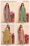 Zivira By Vinay Kuleesh Crush Silk With Embroidered Salwar Kameez Suppliers In India